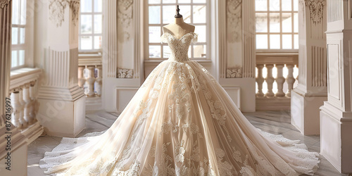 Obraz na płótnie wedding dres w salonie