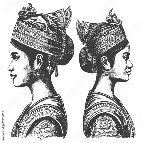 Thai women wearing Chut Thai