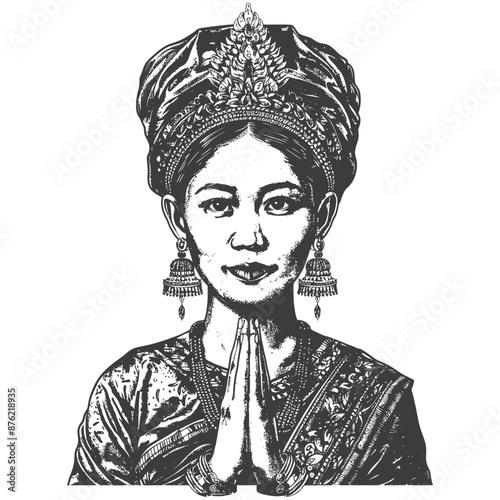 Thai women wearing Chut Thai