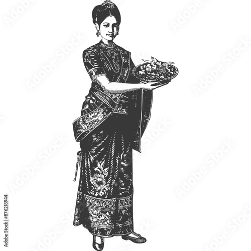 Thai women wearing Chut Thai