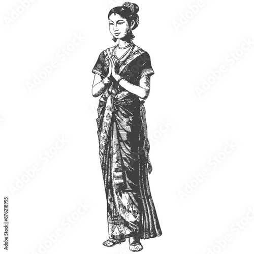 Thai women wearing Chut Thai