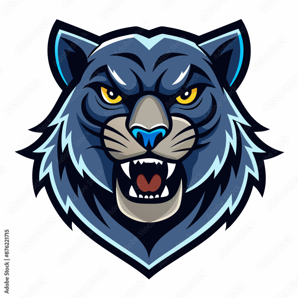 Aggressive Black Panther Logo – Minimalist and Dynamic Panther Icon for Professional Branding, Wildlife Conservation, Sports Teams, and Premium Fashion Labels with Bold and Powerful Design