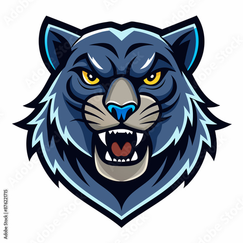 Aggressive Black Panther Logo – Minimalist and Dynamic Panther Icon for Professional Branding, Wildlife Conservation, Sports Teams, and Premium Fashion Labels with Bold and Powerful Design
