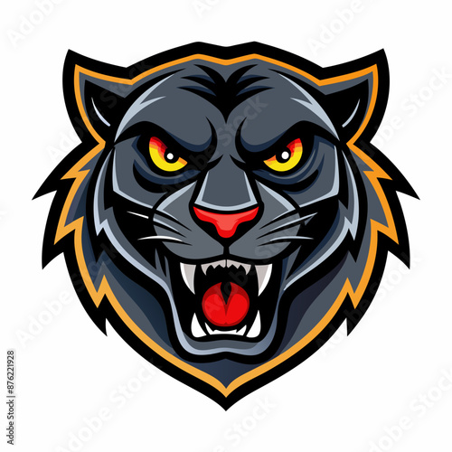 Aggressive Black Panther Logo – Minimalist and Dynamic Panther Icon for Professional Branding, Wildlife Conservation, Sports Teams, and Premium Fashion Labels with Bold and Powerful Design