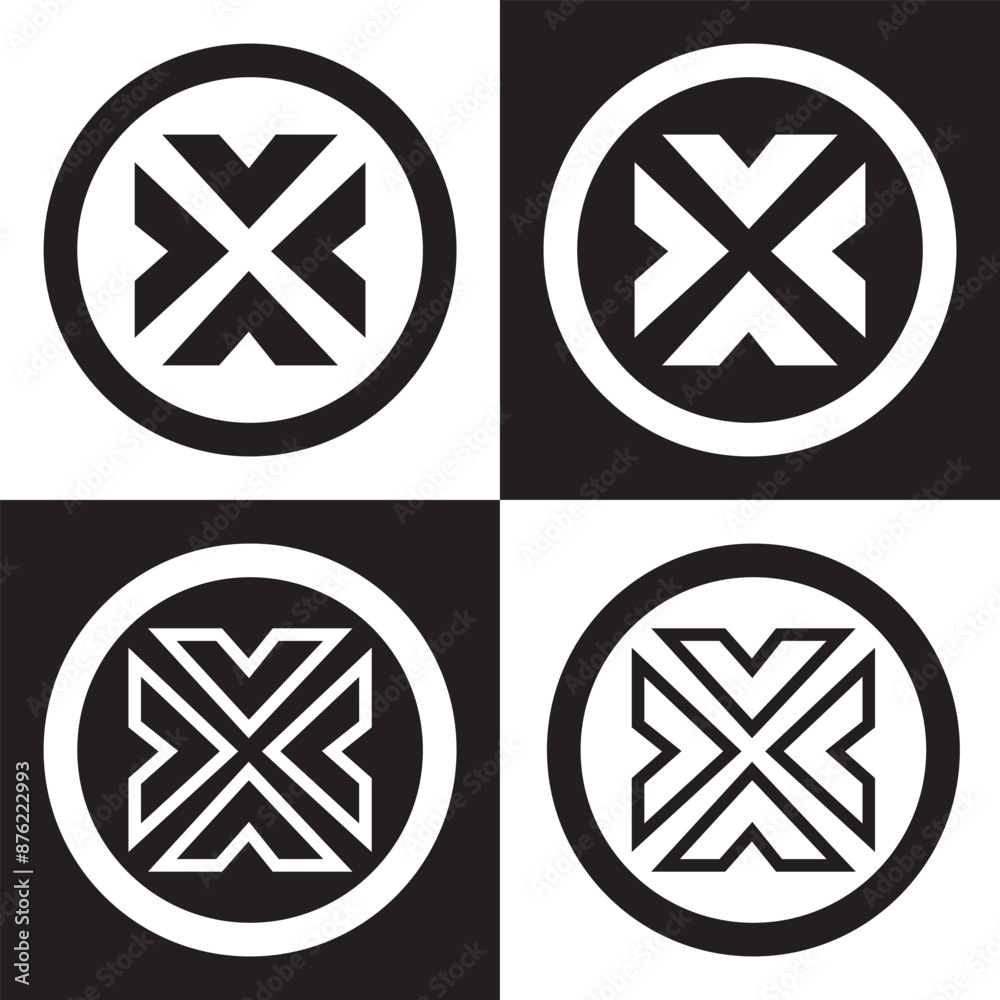 Resize cross icon illustration isolated on white and black background. EPS 10 Resize cross icon illustration isolated on white and black background. EPS 10