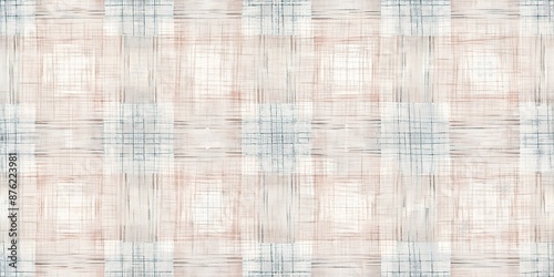 Seamless grid pattern in muted tones on fabric. Perfect for textiles, fashion, and interior decor