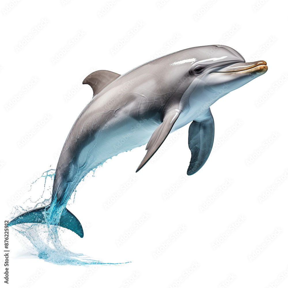 A cute dolphin, isolated on white or transparent background cutout. A cute dolphin, isolated on white or transparent background cutout.