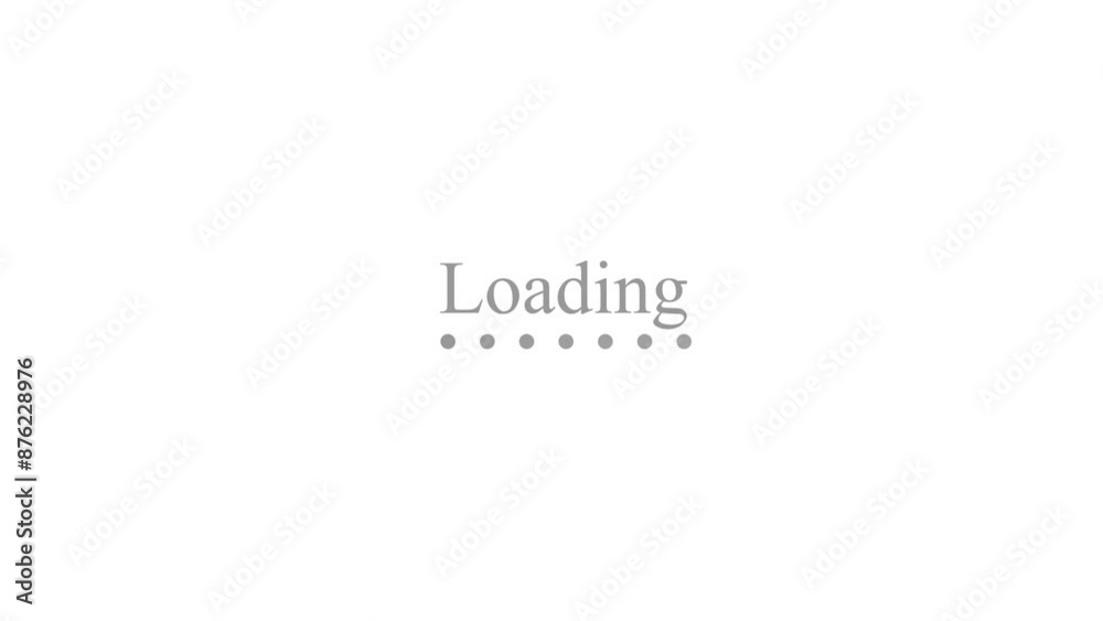 Text loading animation, on white background. 4k video Text loading animation, on white background. 4k video