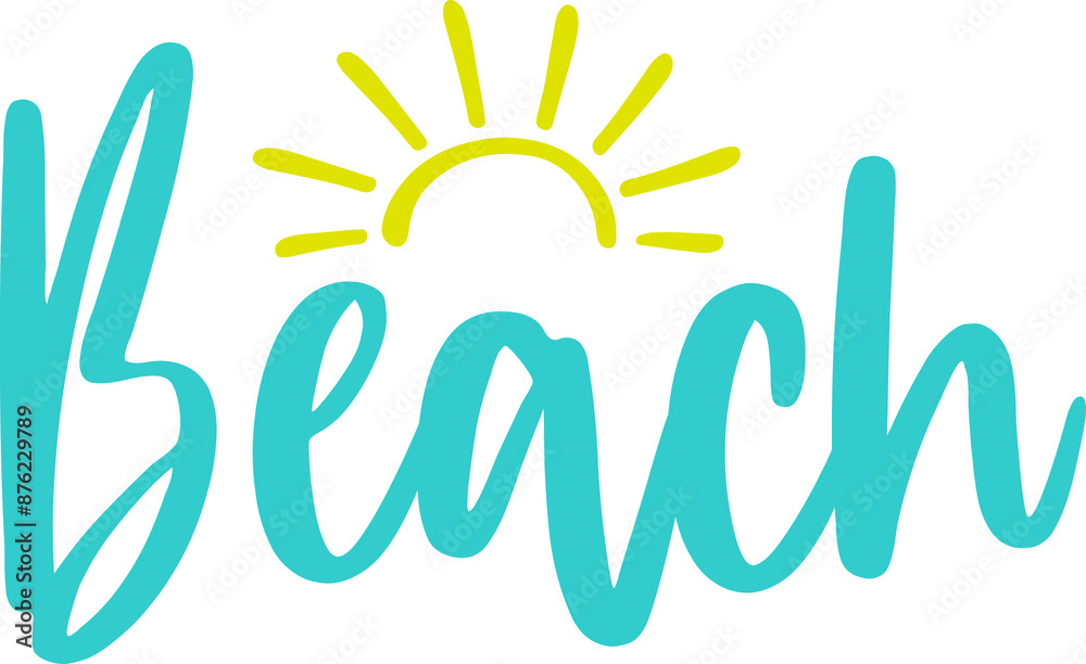 Beach typography clip art design on plain white transparent isolated background for card, shirt, hoodie, sweatshirt, apparel, tag, mug, icon, poster or badge Beach typography clip art design on plain white transparent isolated background for card, shirt, hoodie, sweatshirt, apparel, tag, mug, icon, poster or badge