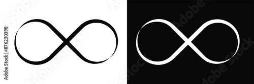 Infinity loop logo icon. Vector unlimited infinity, endless line shape sign. Infinity Vector Illustration Set. Infinite loop eternity sign in suitable for apps and websites UI design in eps 10.