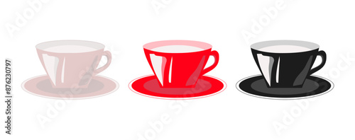Set of tea or coffee cups 
