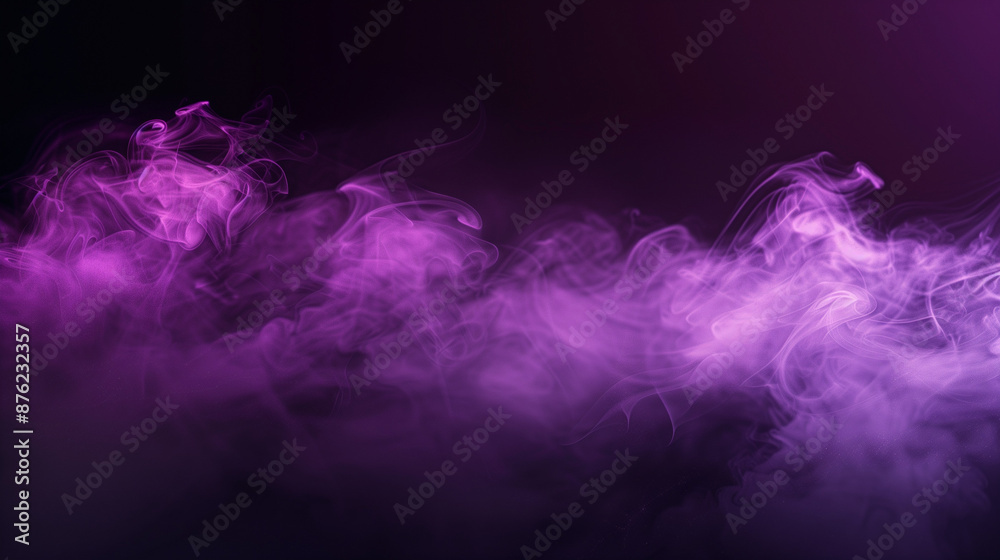 Purple mist spreading on a black background evokes the atmosphere of peace and harmony, characteristic of aromatherapy. Purple mist spreading on a black background evokes the atmosphere of peace and harmony, characteristic of aromatherapy.