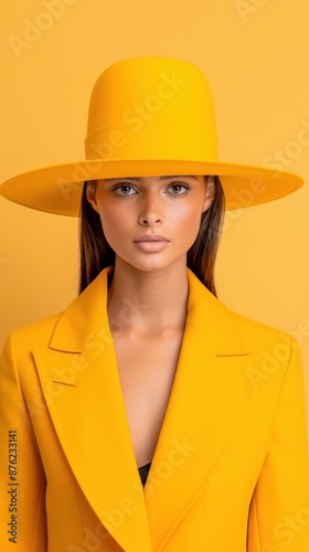 Bold Yellow Fashion Statement Hat