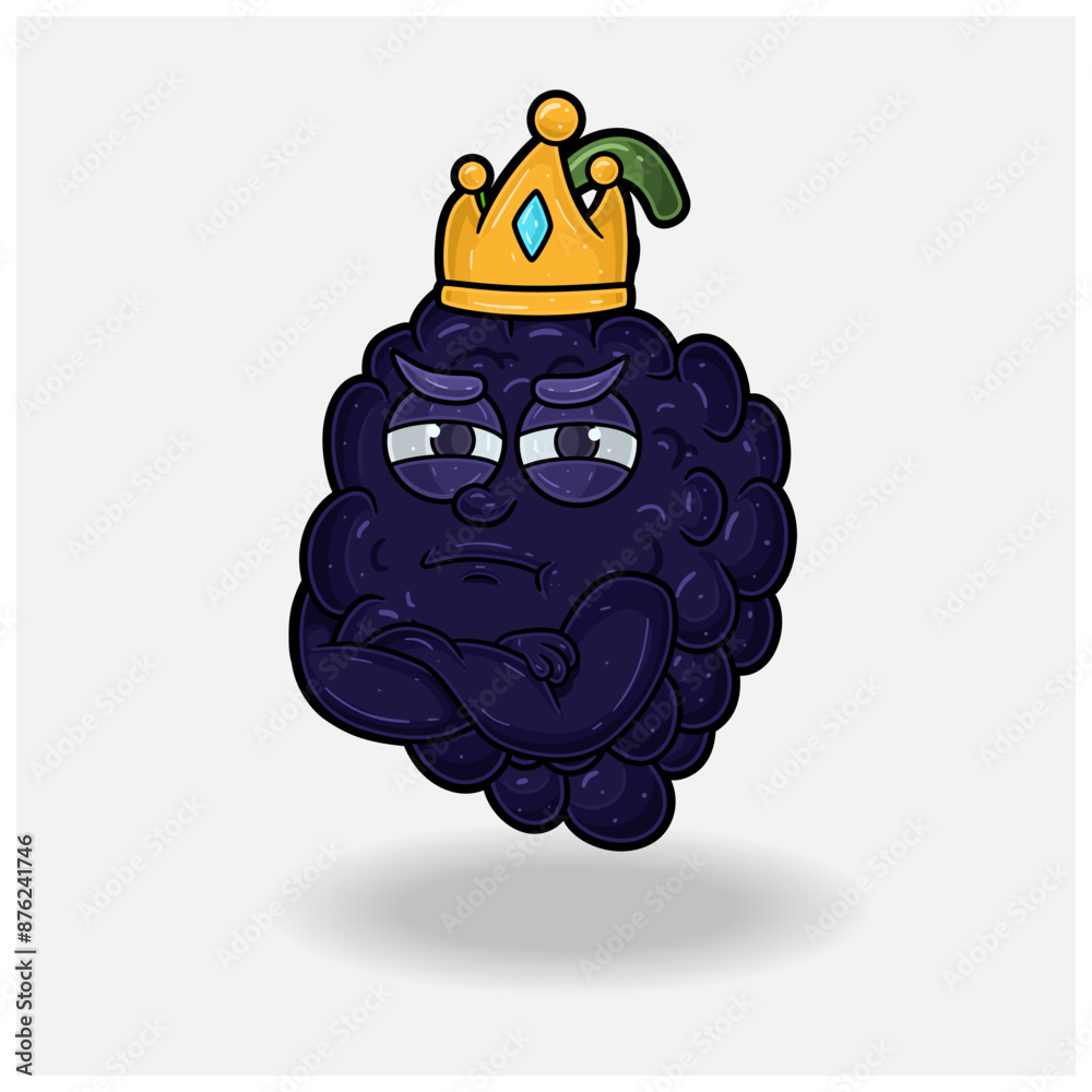 Blackberry Fruit Mascot Character Cartoon With Jealous expression. For brand, label, packaging and product. Blackberry Fruit Mascot Character Cartoon With Jealous expression. For brand, label, packaging and product.
