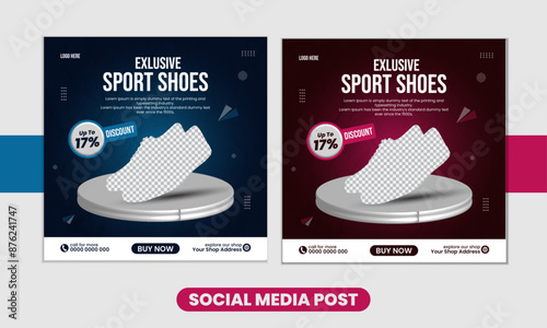 shoe Social media post, Instagram post design