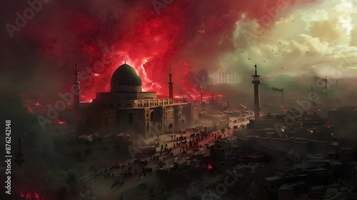 Illustration of Karbala: Muharram Islamic Background
