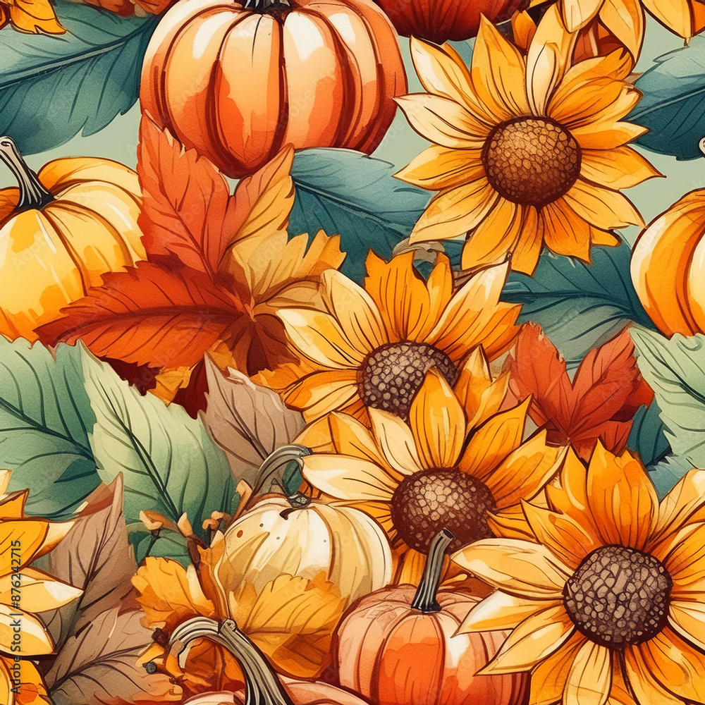 seamless autumn leaves pattern seamless autumn leaves pattern