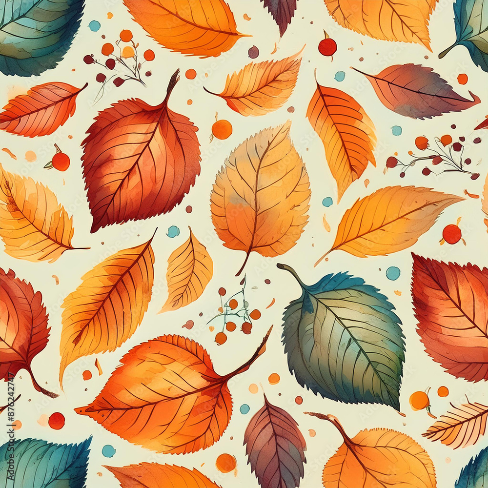 seamless autumn leaves pattern seamless autumn leaves pattern
