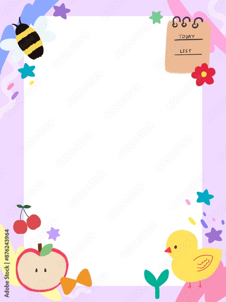 Cute abstract template collection animal, fruit, flower Modern posters greetings card Decorative abstract with colorful doodles. Cute abstract template collection animal, fruit, flower Modern posters greetings card Decorative abstract with colorful doodles.
