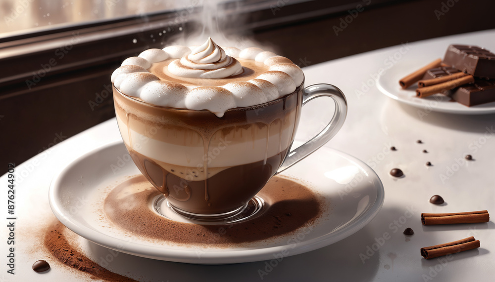 Cappuccino with Cinnamon Swirl Cappuccino with Cinnamon Swirl