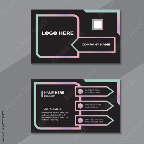 Wallpaper Mural Double-sided creative business card vector design. for business and personal use. Torontodigital.ca