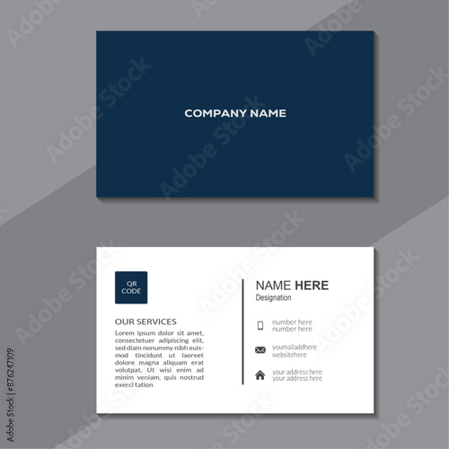 Double-sided creative business card vector design. for business and personal use.