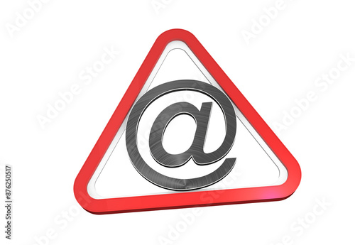 Warning Sign with Email Symbol