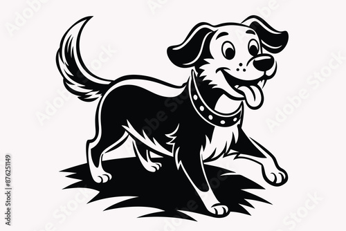 imagine prompt a playful dog illustration.eps