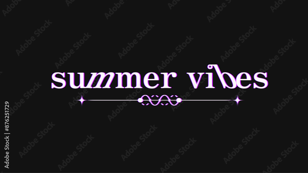Obraz premium Minimal Futuristic Color Leak of summer vibes Typography in lowercase with divider