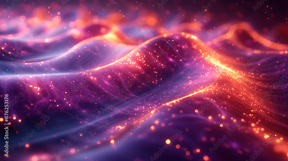 Futuristic Abstraction: Deep Purple & Gold Futuristic Abstraction: Deep Purple & Gold