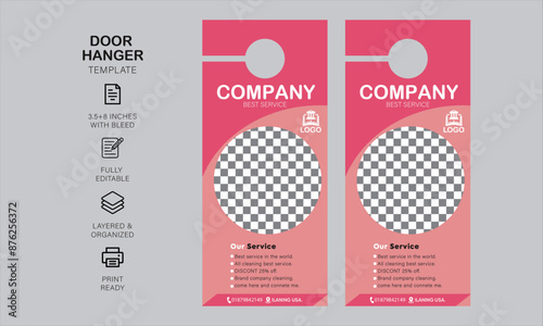 door hanger design template