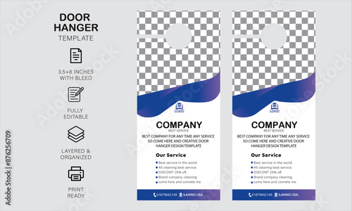 Door hanger design template for your business or company