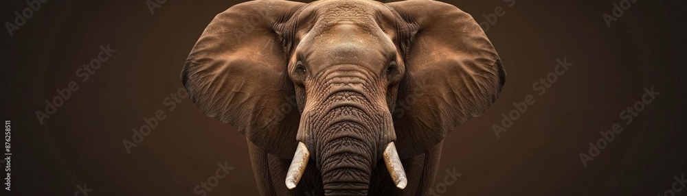 Majestic African elephant close-up portrait Majestic African elephant close-up portrait