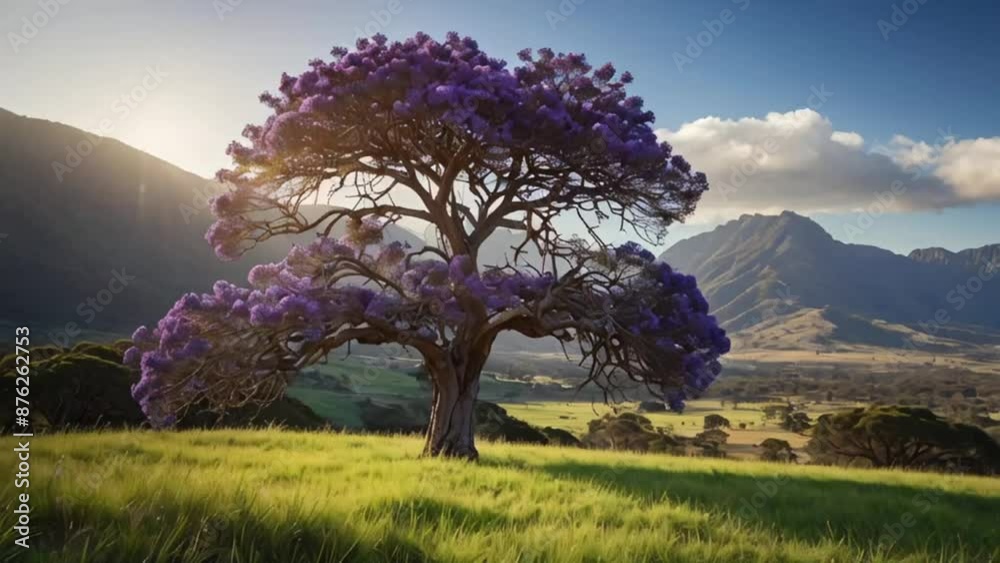 Jacaranda tree, stunning landscape