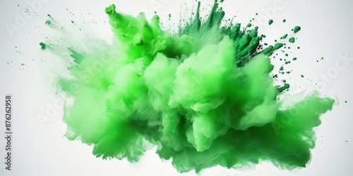 Green powder explosion, Abstract Green Ink Explosion,abstract powder splatted,abstract powder splatted