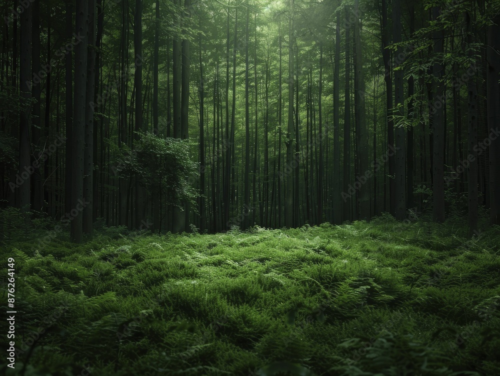 Obraz premium Forest-themed backgrounds, portraying the lush and vibrant beauty of woodland scenes suitable for digital applications.