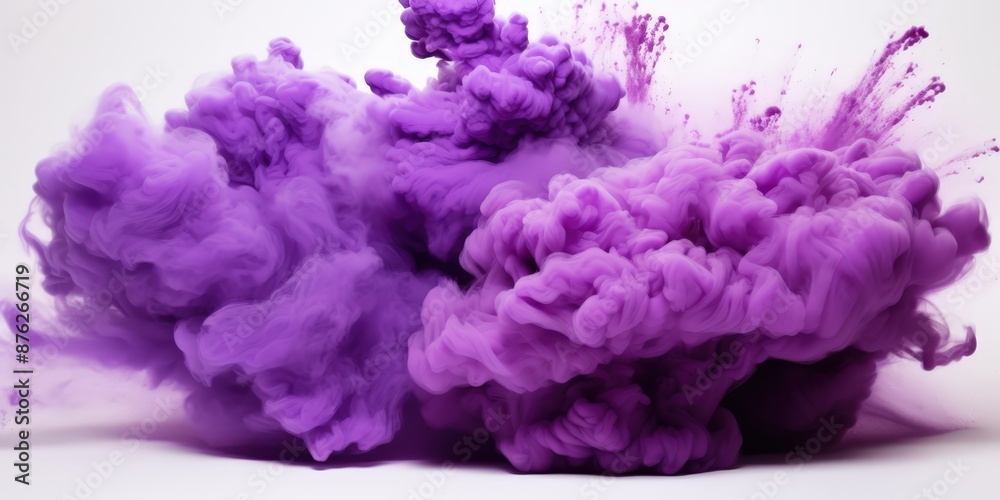 Abstract purple Ink Explosion, purple smoke powder explosion Abstract purple Ink Explosion, purple smoke powder explosion