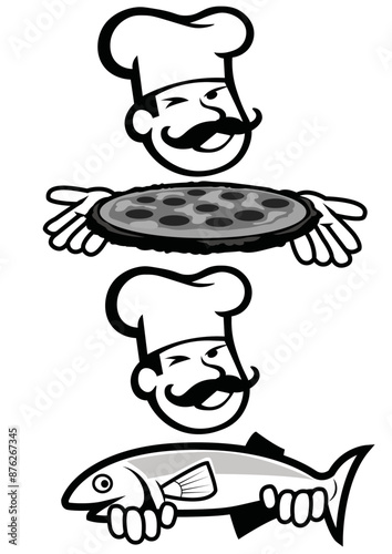 Cuoco felice , Illustrazione vettoriale