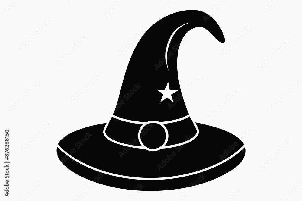 witches hat silhouette vector illustration.eps witches hat silhouette vector illustration.eps
