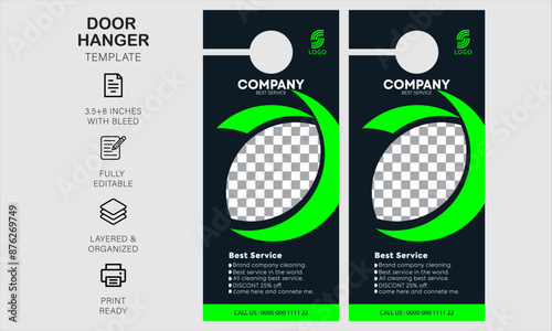 door hanger design template for your business or company