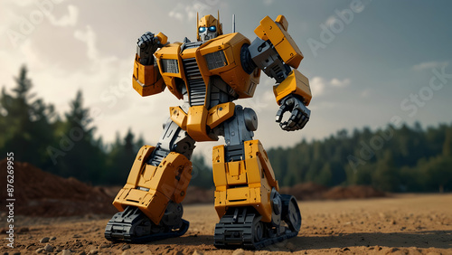 Transformation of excavator vehicle into robot