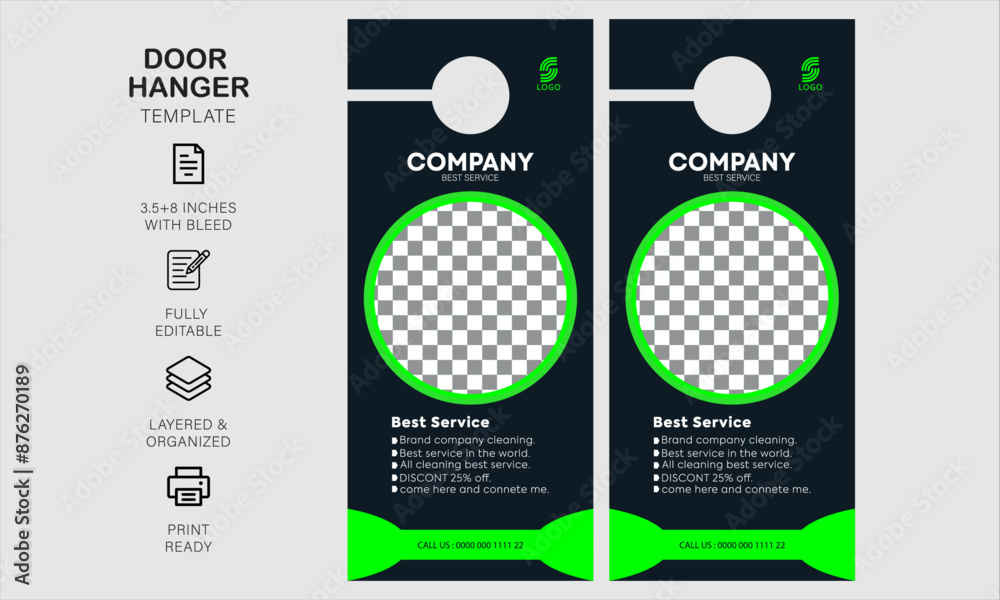 Door hanger design template for your company Door hanger design template for your company