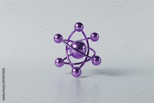 a purple ring with four balls on it
