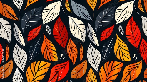 Colorful Autumn Leaves Pattern