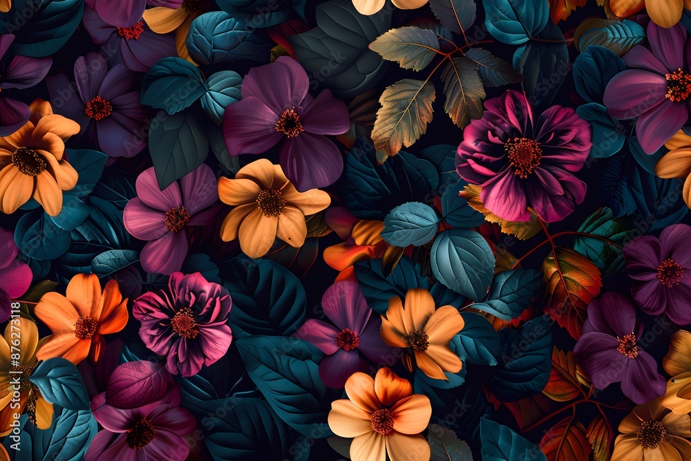 Vibrant Floral Tapestry: A Symphony of Hues Vibrant Floral Tapestry: A Symphony of Hues