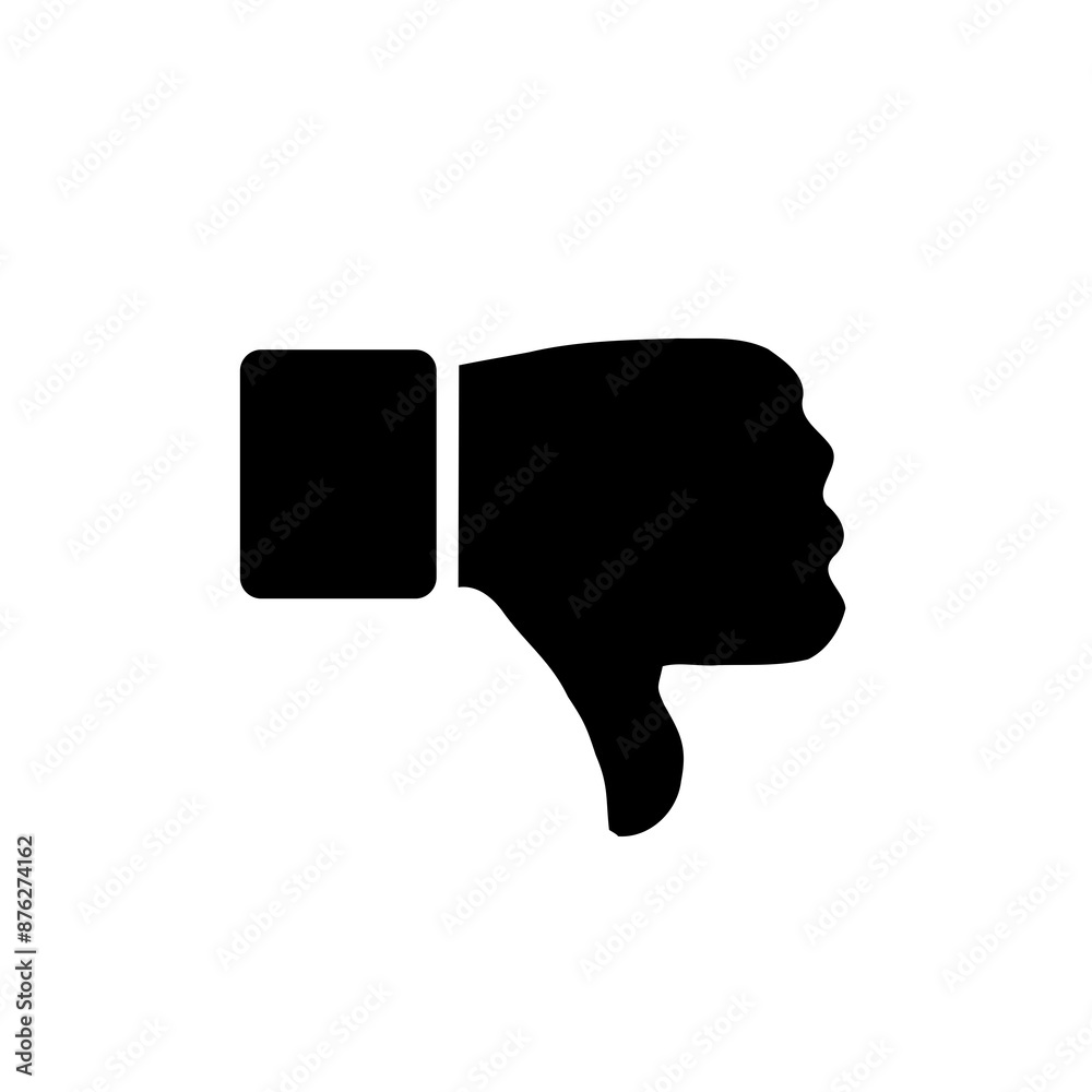 dislike icon in vector isolated on white dislike icon in vector isolated on white