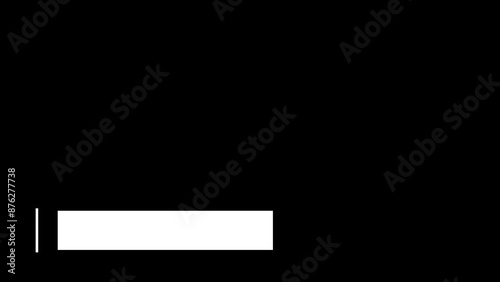 Side Dashes Title. Title box template for video. Lower thirds motion graphic elements with removal black screen background. For your video components