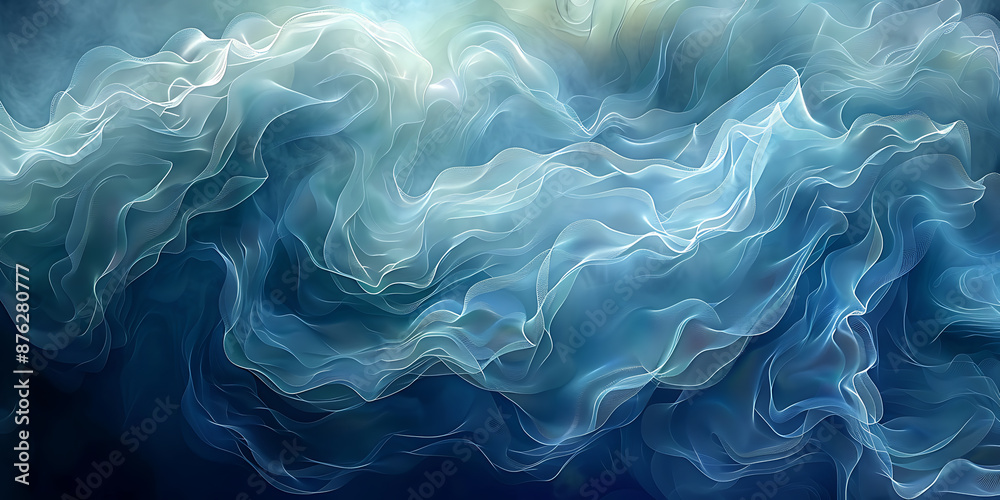 Tranquil Oasis: Intricate Blue-Green Patterns Tranquil Oasis: Intricate Blue-Green Patterns