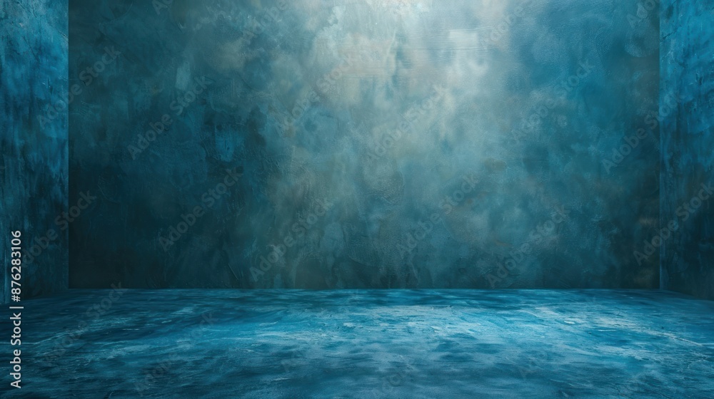 Blue Concrete Wall and Floor Background Blue Concrete Wall and Floor Background