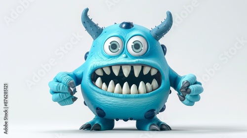 Cute 3D monster cartoon character